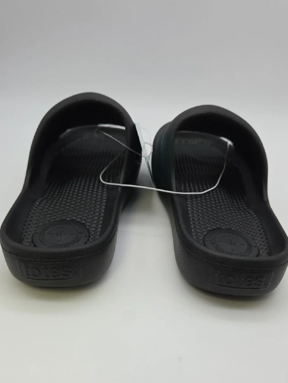 totes Kids Padded Black Slide Sandals